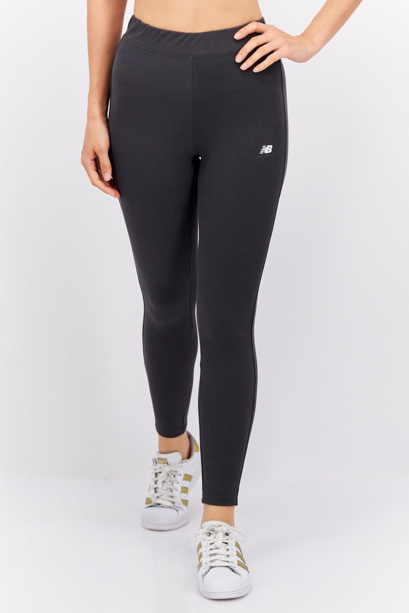 New Balance Women Sportswear Fit Embroidered Logo Training Tights, Dark Grey - Image 1