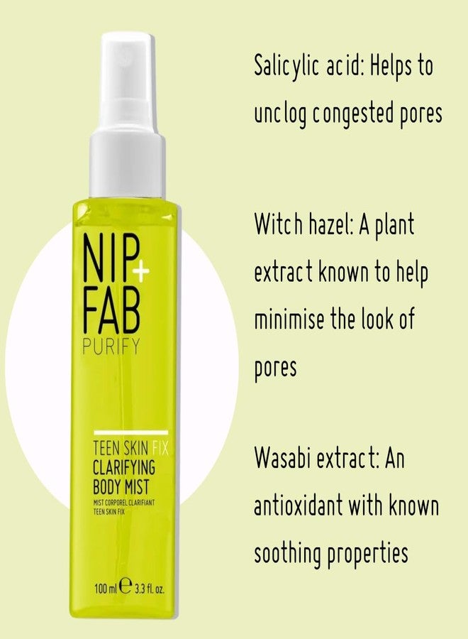 Nip+Fab Teen Skin Fix Clarifying Body Mist with Salicylic Acid & Witch Hazel, 3.38 fl oz - Image 2