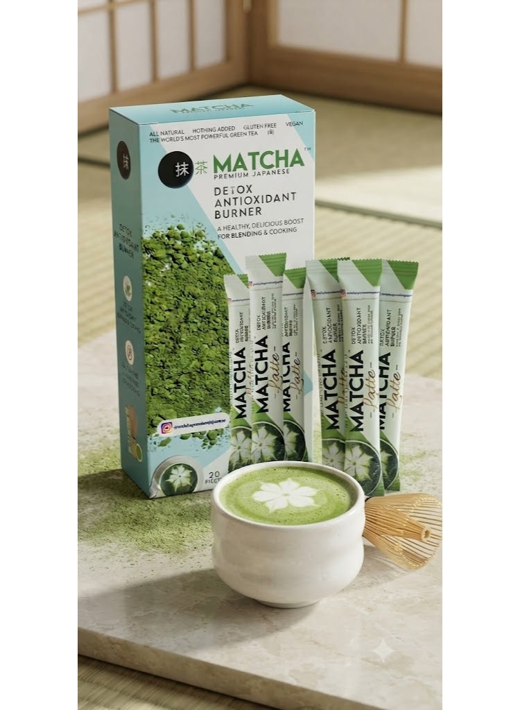 MATCHA Premium Japanese Matcha - Detox & Antioxidant Burner Tea (20 Sachets) - Image 4