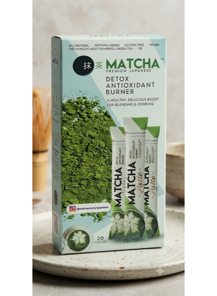 MATCHA Premium Japanese Matcha - Detox & Antioxidant Burner Tea (20 Sachets) - Image 1