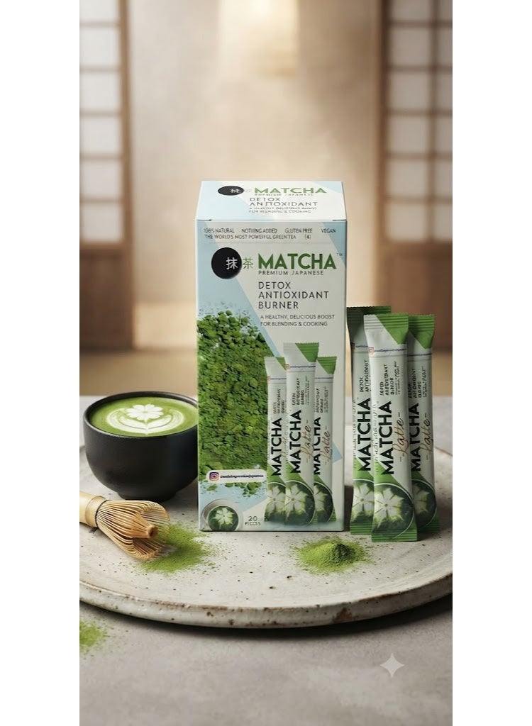 MATCHA Premium Japanese Matcha - Detox & Antioxidant Burner Tea (20 Sachets) - Image 2