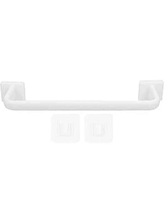 Self Adhesive Towel Rack No Drill Wall Mount 2 Pack White Space Saving Bathroom Kitchen Shelf - Image 1