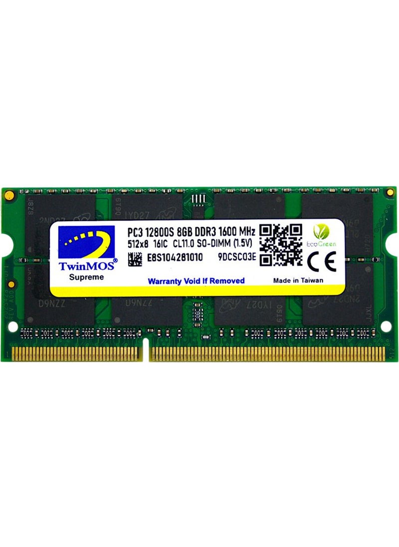 TwinMOS - DDR3 8GB 1600MHz 1.5V Notebook Ram (MDD38GB1600N) - Image 1