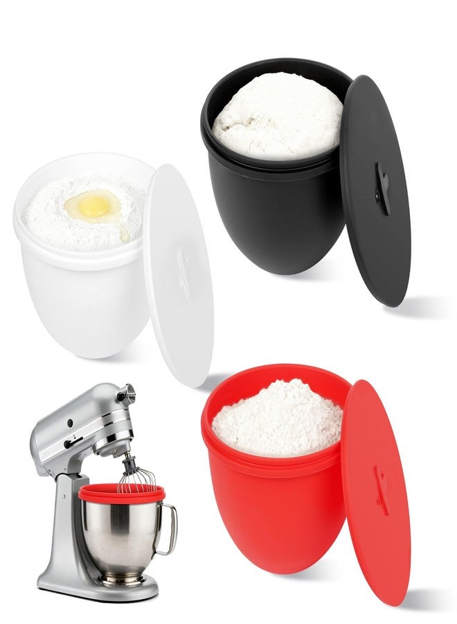 FIMXSD Silicone Bowl Liners with Lids Compatible with KitchenAid Tilt-Head Stand Mixer, Food-Grade Silicone Mixing Bowl Insert for Baking & Proofing, Mixer Accessories, Heat Resistant (3, 4.5 QT) - Image 1