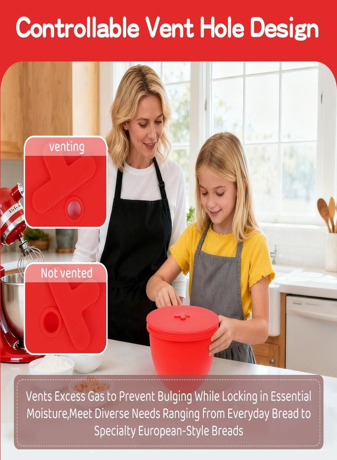 FIMXSD Silicone Bowl Liners with Lids Compatible with KitchenAid Tilt-Head Stand Mixer, Food-Grade Silicone Mixing Bowl Insert for Baking & Proofing, Mixer Accessories, Heat Resistant (3, 4.5 QT) - Image 5