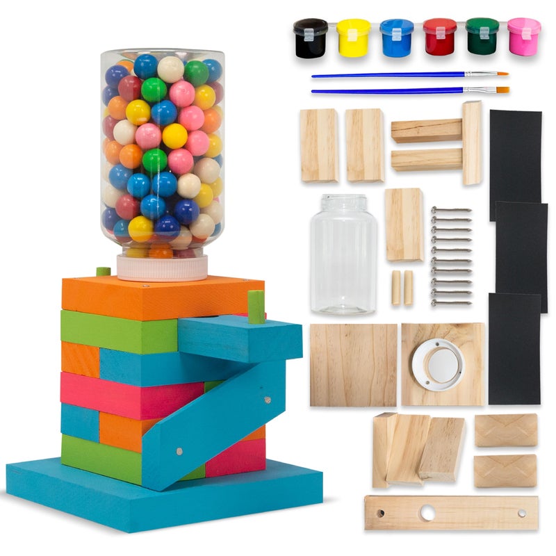 SparkJump DIY Wood Building Kits, STEM Woodworking Kit for Kids, Creative Fun Craft Projects, Great Gift for Boys & Girls (Candy Dispenser, 1-Pack) - Image 1