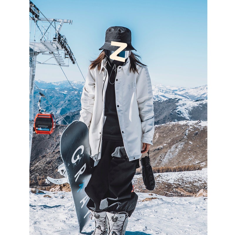 Harbin Little Potato Khaki Spring And Autum Ultra-Loose Waterproof And Windproof Snowboard Pants Ski Wear Men'S And Women'S Pants - Image 4