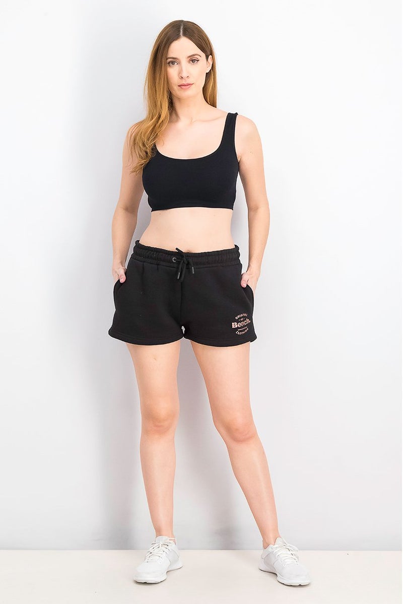 Bench Women Solid Graphic Basic Shorts, Black - Image 3