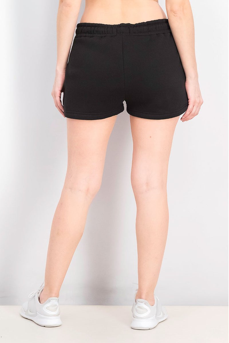 Bench Women Solid Graphic Basic Shorts, Black - Image 2