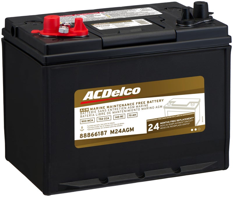 ACDelco بطارية ACDelco Gold M24AGM (88866187) ضمان 24 شهر بحري AGM مجموعة BCI 24 - Image 2