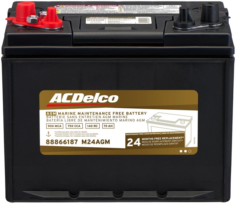 ACDelco بطارية ACDelco Gold M24AGM (88866187) ضمان 24 شهر بحري AGM مجموعة BCI 24 - Image 1