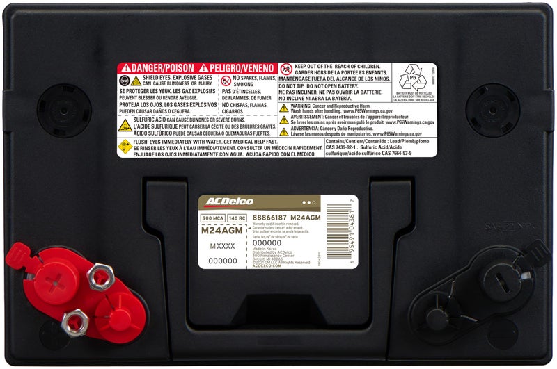 ACDelco بطارية ACDelco Gold M24AGM (88866187) ضمان 24 شهر بحري AGM مجموعة BCI 24 - Image 4