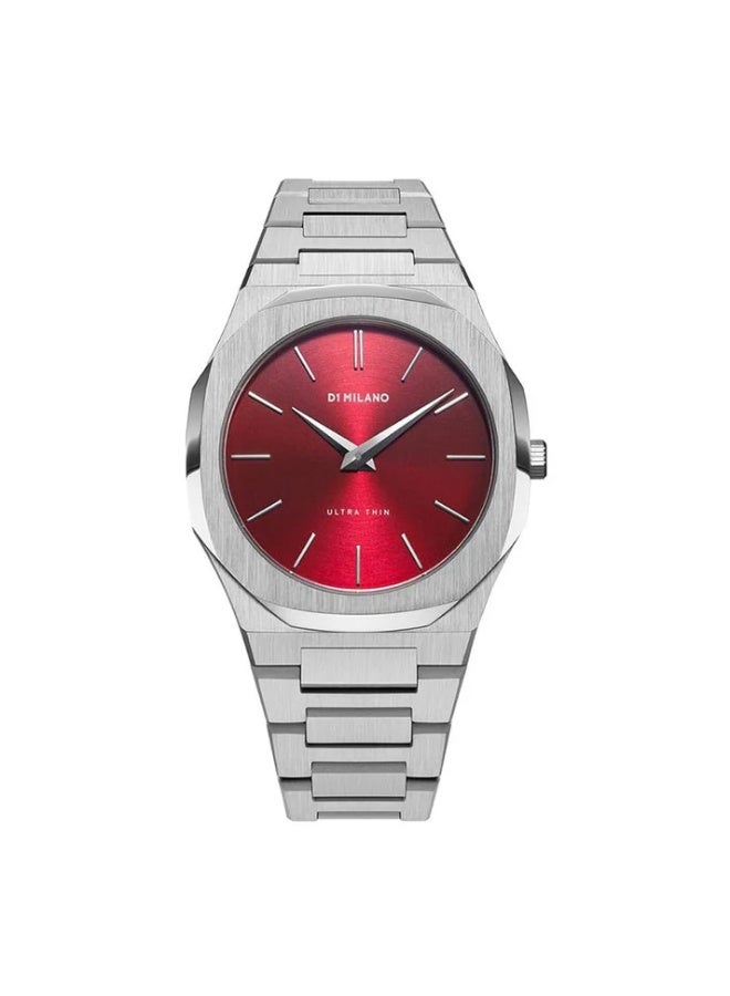 D1 MILANO D1 Men's UTBJ05 Ultra Thin Gem Collection Ruby Red 40mm Stainless Steel Strap Soleil Dial, red, (ruby red), Bracelet Type - Image 1