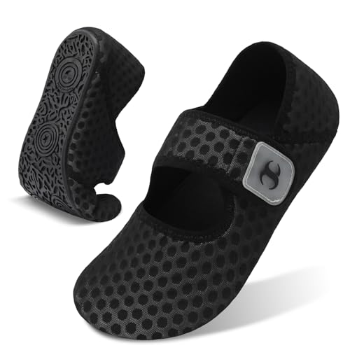 Scurtain Adult Water Shoes Womens Beach Swim Shower Shoes Pool Swimming Gardening Shoes for Women Black Yoga Socks Shoes Wide Summer Barefoot Sandals Size - Image 1