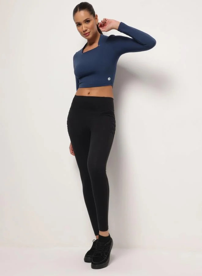 Zaecy  Sports Utility Leggings – Night Empyrean Black for Women | Best Price UAE