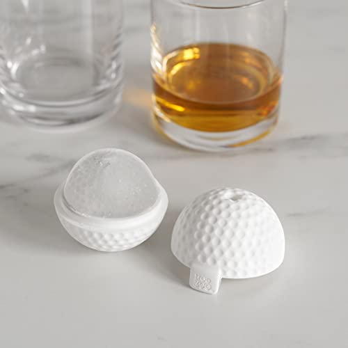 True Zoo Golf Ball Ice Mold Dishwasher Safe Novelty Silicone 2 Inch Ice Sphere Maker for Sports Fans, Set of 1 - Image 4