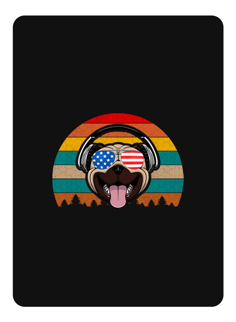Theodor Protective Flip Case For Samsung Galaxy Tab S6 With Trifold Stand Auto Wake Sleep Shockproof Cover pug with headphones copy - Image 1