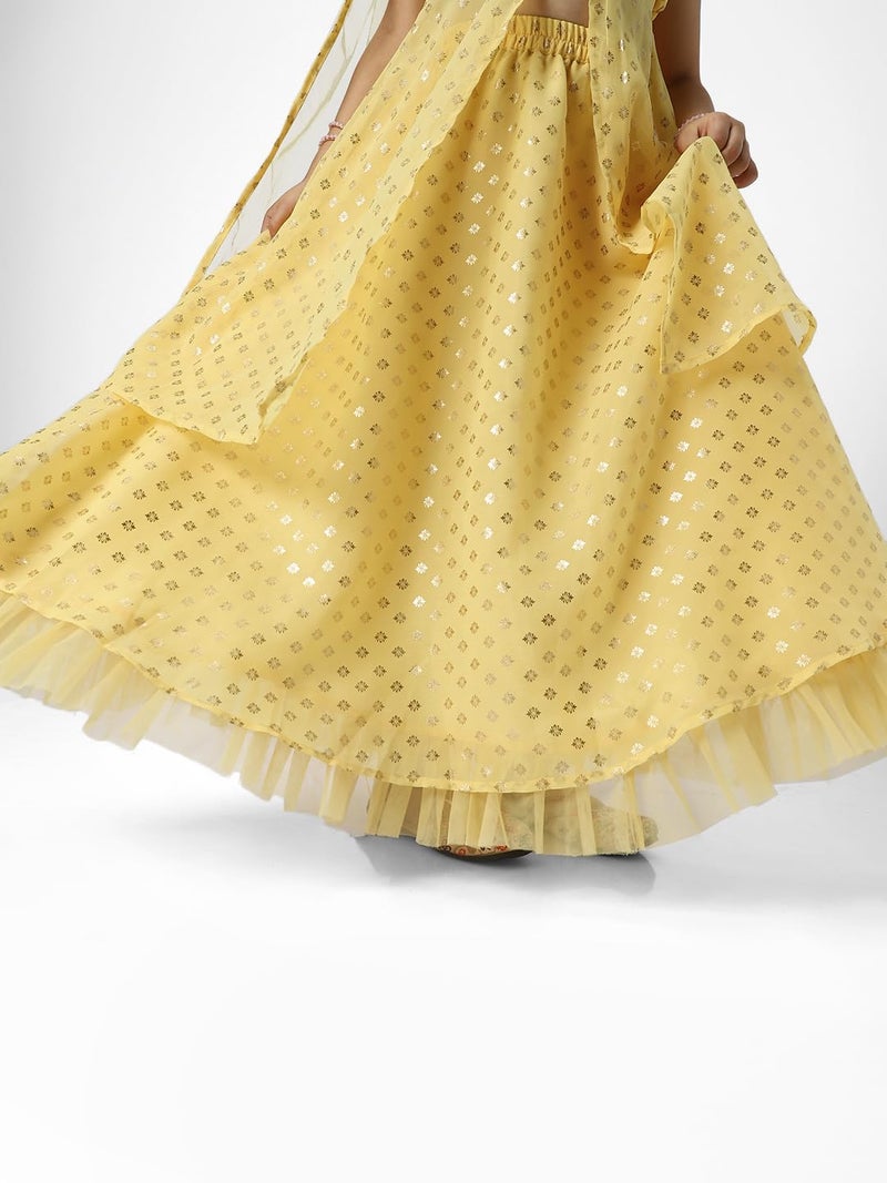 Nautinati Girls' Party Fusion Kurta Palazzo Combo - Image 5