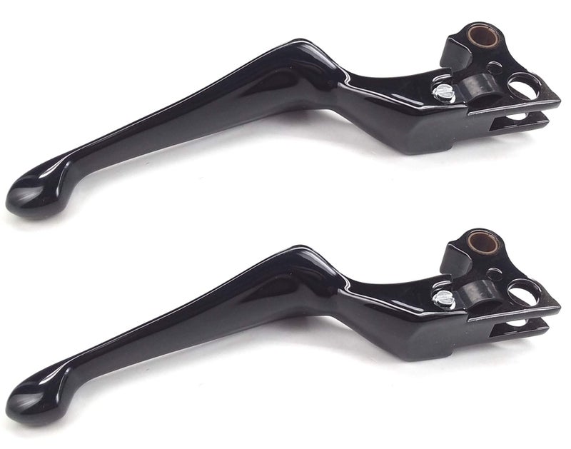 Kuryakyn 1847 Motorcycle Handlebar Accessory: Boss Blades Clutch and Brake Trigger Levers for 1996-2017 Harley-Davidson Motorcycles with Cable Clutch, Gloss Black, 1 Pair - Image 3