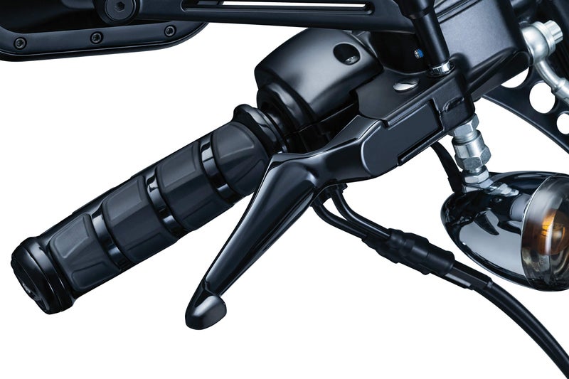 Kuryakyn 1847 Motorcycle Handlebar Accessory: Boss Blades Clutch and Brake Trigger Levers for 1996-2017 Harley-Davidson Motorcycles with Cable Clutch, Gloss Black, 1 Pair - Image 1