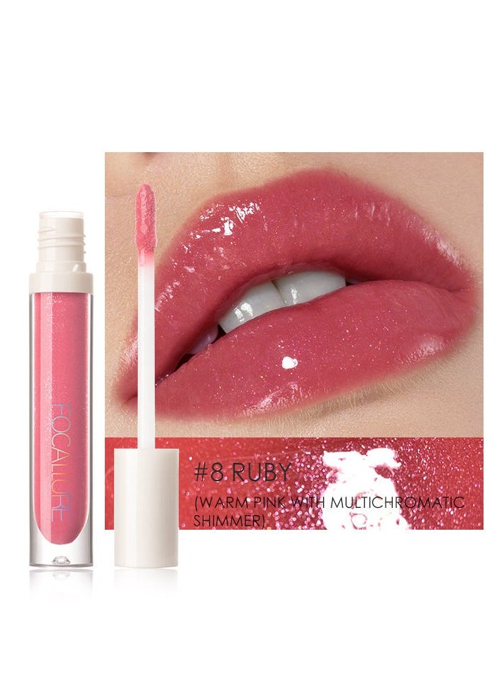 FOCALLURE High Shine Lip Glow Ruby FA-153 -8  - Image 1