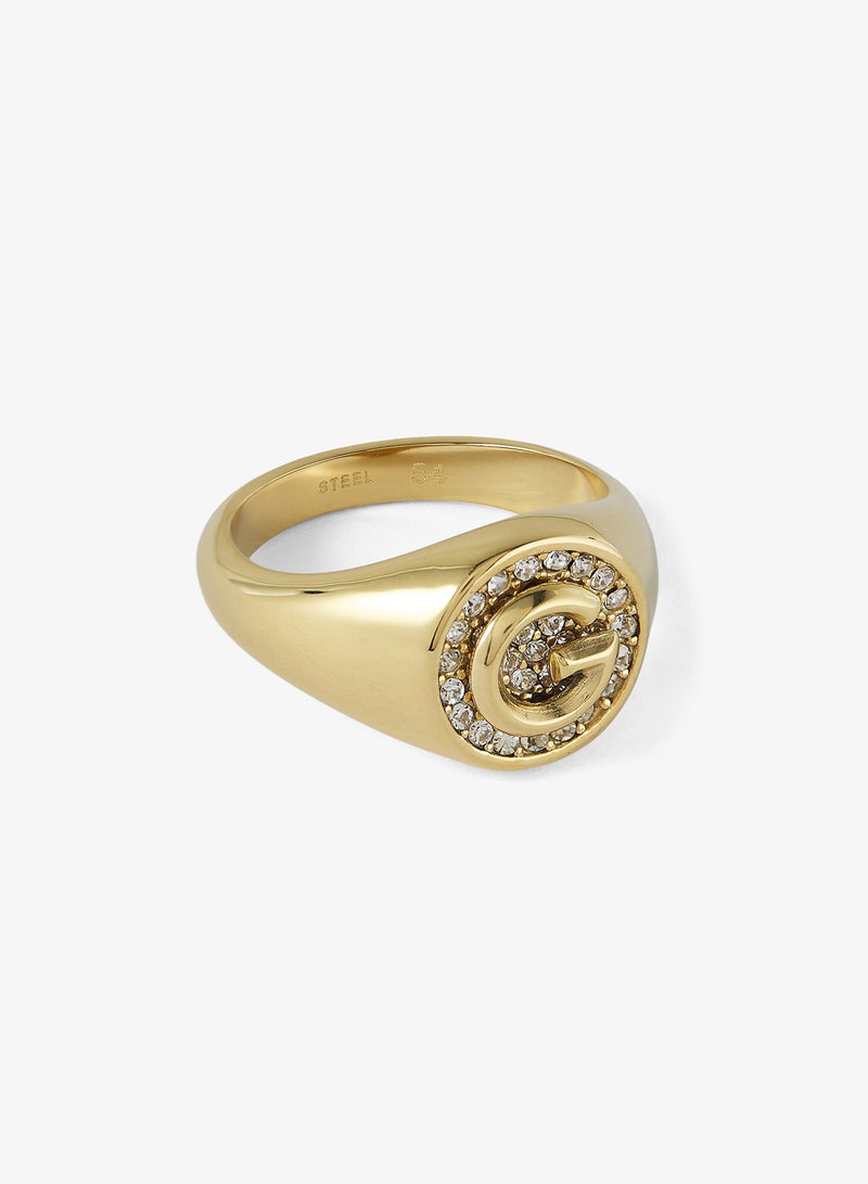 GUESS G Crystal Logo Ring - Image 1