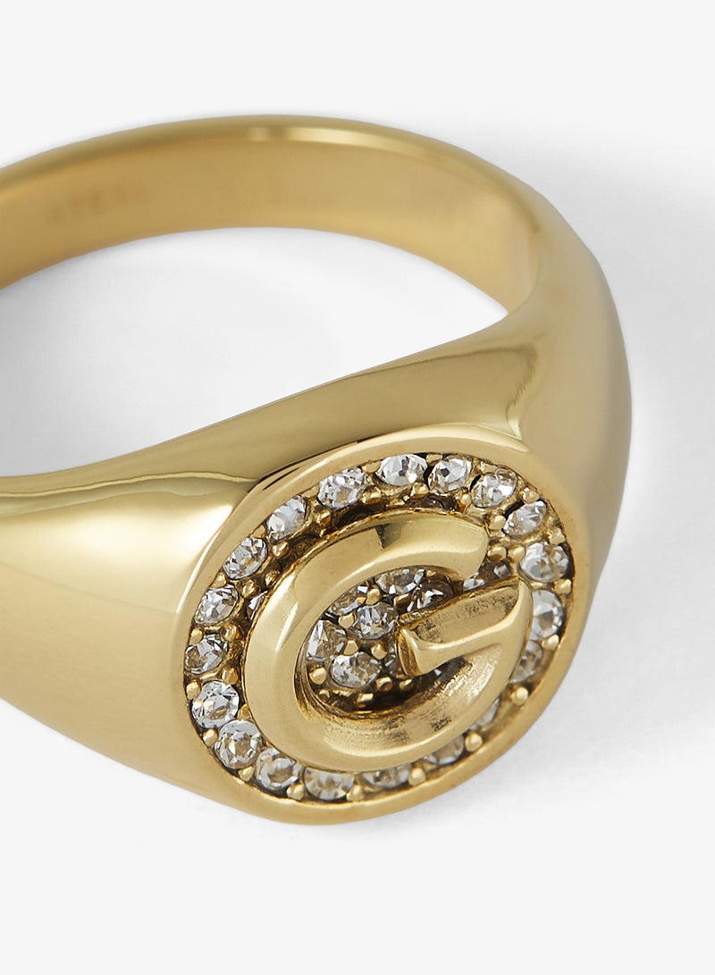 GUESS G Crystal Logo Ring - Image 4