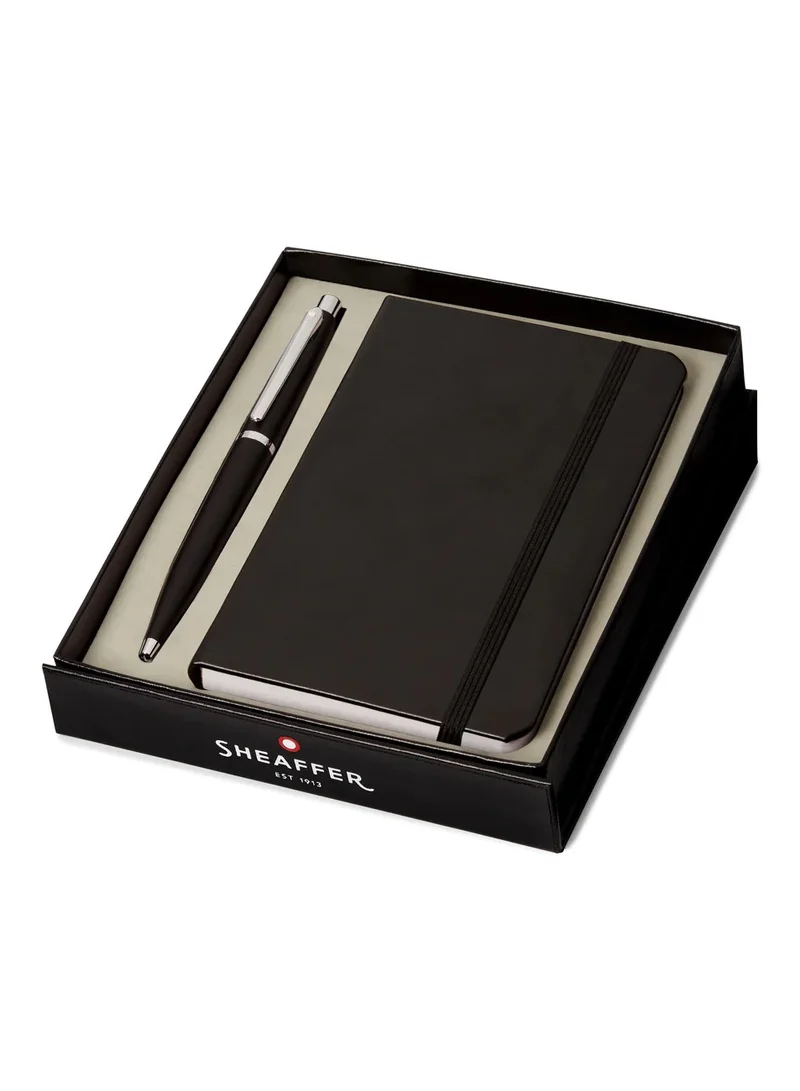 Sheaffer Sheaffer Gift Set ft. Matte Black VFM Ballpoint Pen with Chrome Trims and Small Notebook