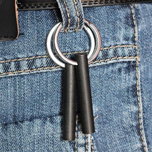 bayite Survival Drilled Ferrocerium Flint Fire Starter Rod with Keychain Ring 2 Inch Pack of 2 - Image 2