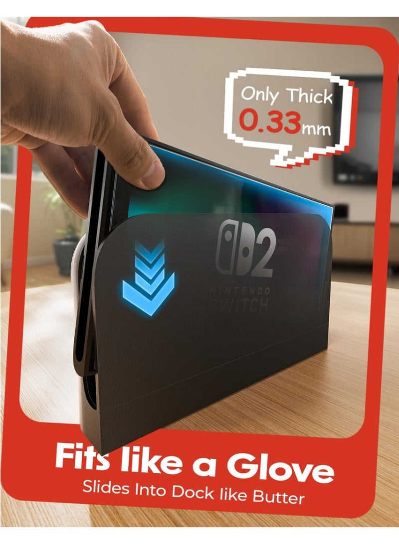 إكس ليفيل واقي شاشة لجهاز نينتندو سويتش 2 (عبوة من قطعتين) [ترقية 2025] (مضاد للوهج ومجموعة محاذاة تلقائية). واقي شاشة لجهاز نينتندو سويتش 2، زجاج مقسّى [متين للغاية] تغطية كاملة - شفاف. - Image 5