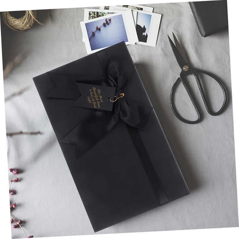صندوق تغليف عطر وأحمر شفاه أنيق باللون الأسود، مزين بشريط، مناسب لعيد الحب، للمناسبات الرومانسية - Image 4