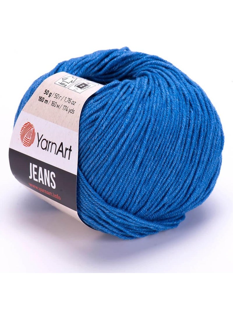 YarnArt Jeans Royal Blue Knitting Yarn  - Image 1