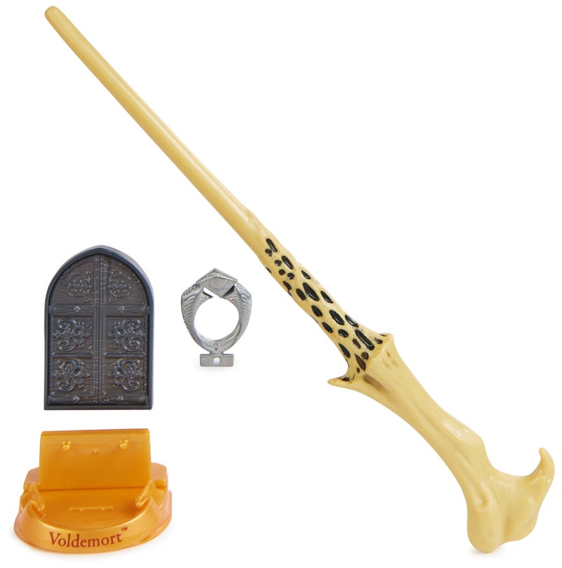 Wizarding World Harry Potter, 12-inch Magical Collector Voldemort Wand with Stand & Die-cast Icon, Magical Artifacts, Accessory for Halloween Costumes - Image 1