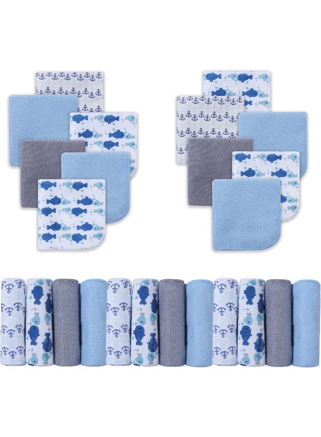 Viviland Baby Washcloths, Super Soft Absorbent Baby Bath Wash Cloths for Face & Body, Gentle on Sensitive Skin, 24 Pack - Image 1