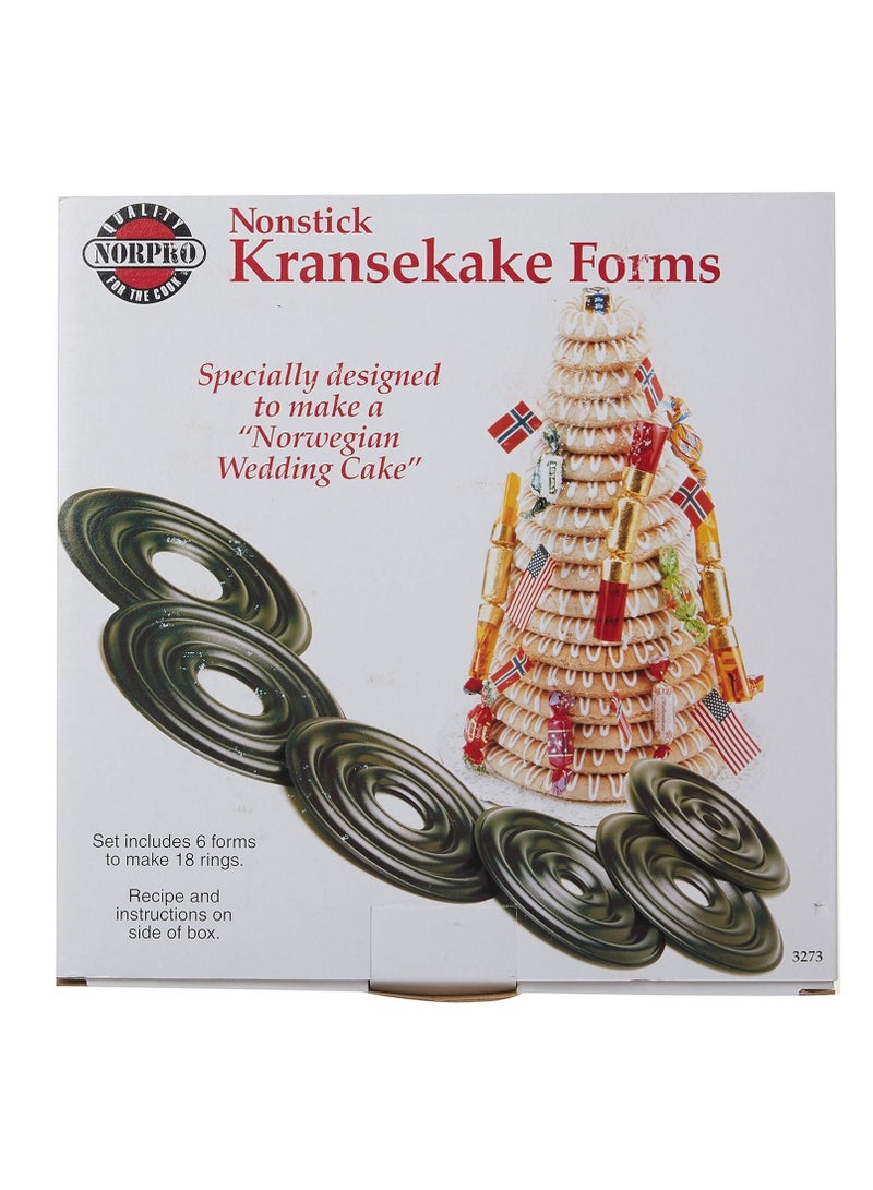 Norpro Cake Forms Nonstick Kransekake Norwegian Dessert Ring Tower New - Image 4