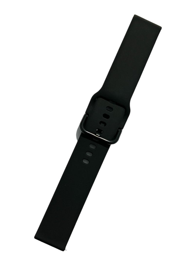 Replacement Silicone Sport Strap 20mm For Samsung Gear Sport 42mm Smart Watch - Black - Image 5