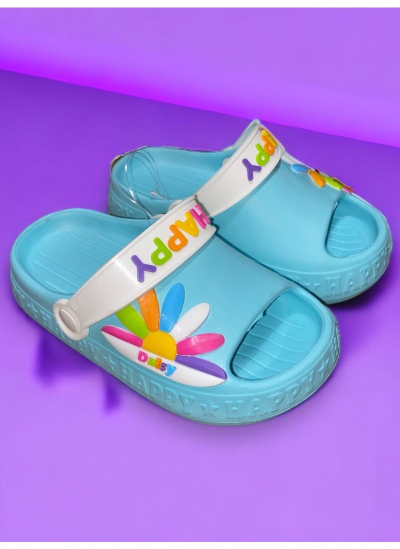 Calx Children's Blue Color Figured Yeezy Open-Front Anti-Slip Sandals Crocs Slippers  - Image 4