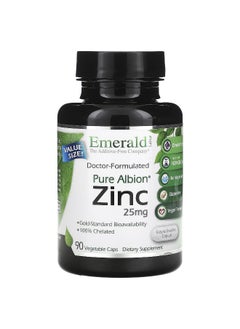 Emerald Laboratories Emerald Laboratories, Pure Albion, Zinc, 25 mg, 90 Vegetable Caps  - Image 1