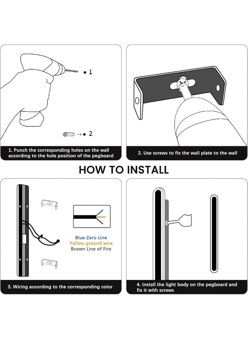 YelaJoy 22W LED Outdoor Wall Light,Warm White, IP65 Waterproof, Modern Minimalist Strip for Garden - Image 4
