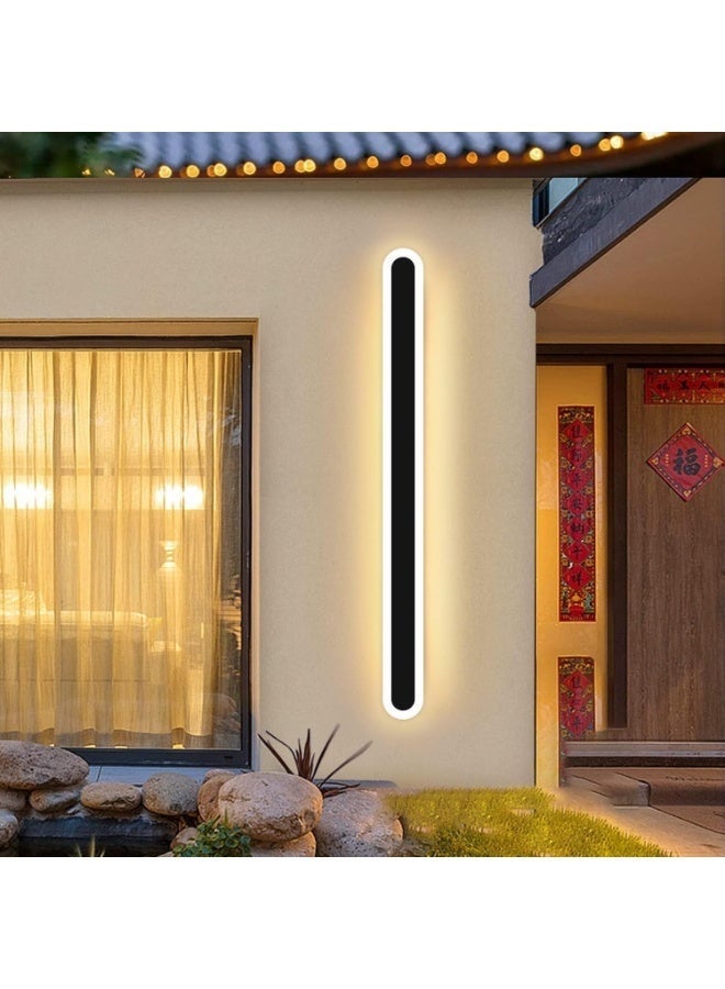 YelaJoy 22W LED Outdoor Wall Light,Warm White, IP65 Waterproof, Modern Minimalist Strip for Garden - Image 5