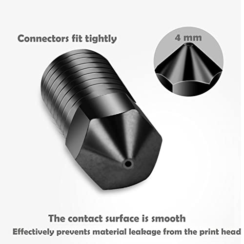 LANKEGU 5 PCS Upgraded Hardened Steel Nozzles, 3D Printer Accessories High-Temperature Resistance 0.4mm Hardened Steel Nozzle for AnkerMake M5/M5C 3D Printer - Image 3