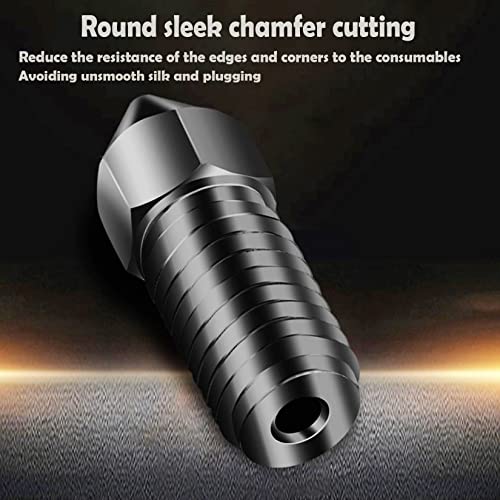 LANKEGU 5 PCS Upgraded Hardened Steel Nozzles, 3D Printer Accessories High-Temperature Resistance 0.4mm Hardened Steel Nozzle for AnkerMake M5/M5C 3D Printer - Image 5