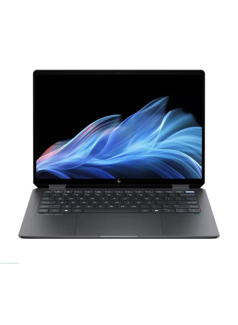 HP لابتوب أومني بوك ألترا فليب بشاشة 14 بوصة 2.8K (2880x1800) بتردد 120 هرتز، مع معالج إنتل كور ألترا 7-256V/ذاكرة وصول عشوائي 16 جيجابايت DDR5/قرص صلب SSD بسعة 1 تيرابايت/رسوميات إنتل آرك/ويندوز 11 - Image 1