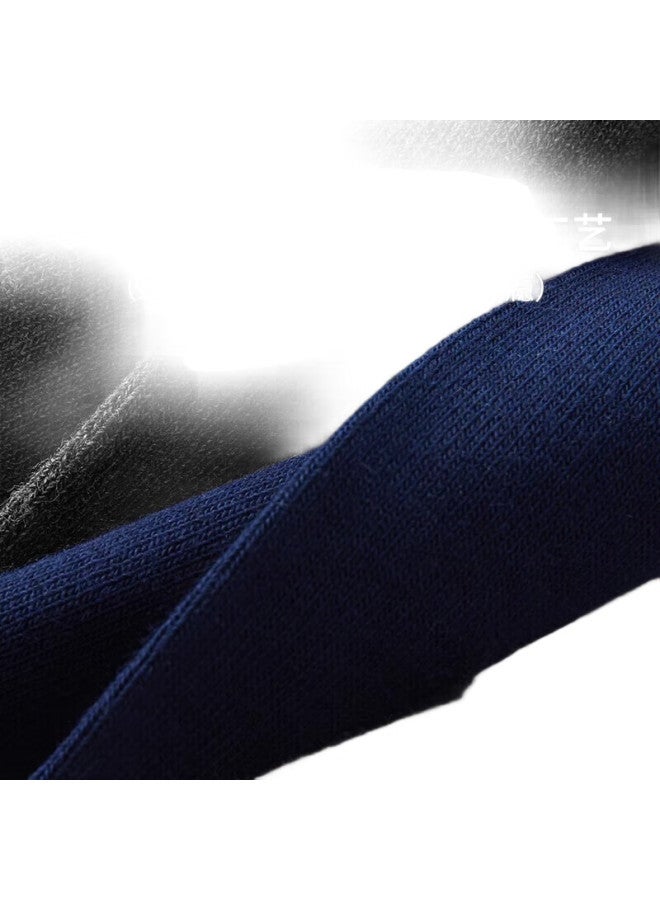 Cotton Thirteen Mianshisan Men'S Socks [100% Pure Cotton], Mid-Calf, Spring And Autumn, Antibacterial, Odor-Resistant, Solid Color, Business Casual, Breathable, 5 Pairs - Image 3