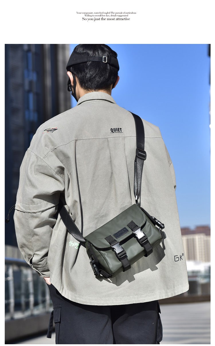 Agoneir Fashion Men'S Shoulder Bag Casual Trendy Japanese Style Small Square Bag Water-Repellent Korean Style - Image 5