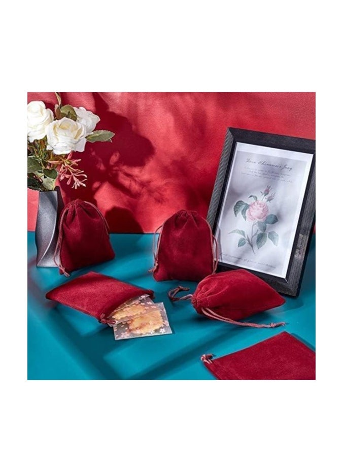 Velvet Gift Bags 12 x 16 cm Drawstring jewelry pouches for Candy Wedding Party Favor Bags Maroon | 12 Bags - pzsku/Z523FB49756B059345998Z/45/_/1739862020/82f2e6b2-c4fb-4347-b1fb-6739d47e8e8c