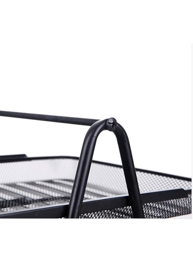 Maxi 3Trbl 3Tires Mesh 3 Tier Document Tray Black Metal A4 Paper Office Tray Letter Organizer Holder Desktop Accessories3 Tires Black - Image 5