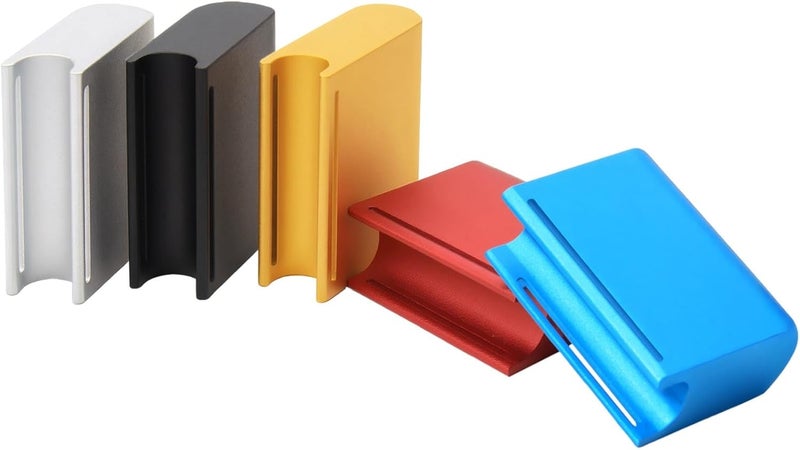 Leather Edge Sanders 5 Pcs Kit, Aluminum Alloy Leather Edge Grind Polish Tool, 1.6 in Wide Burnisher Block Set with Sandpaper Slot, for DIY Leather Crafts - Image 1