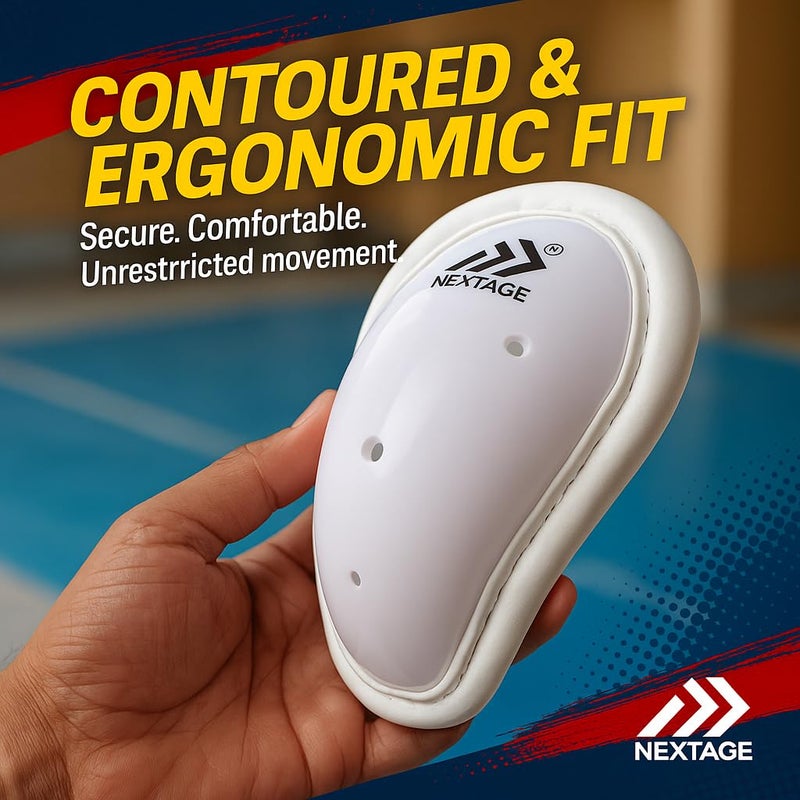 Nextage حماية البطن للكريكيت للرجال | واقي الفخذ مع حشوة ناعمة وقشرة ممتصة للصدمات | خفيف الوزن، ملائم ومريح | مثالي للكريكيت بالكرة الجلدية (للرجال) - Image 2