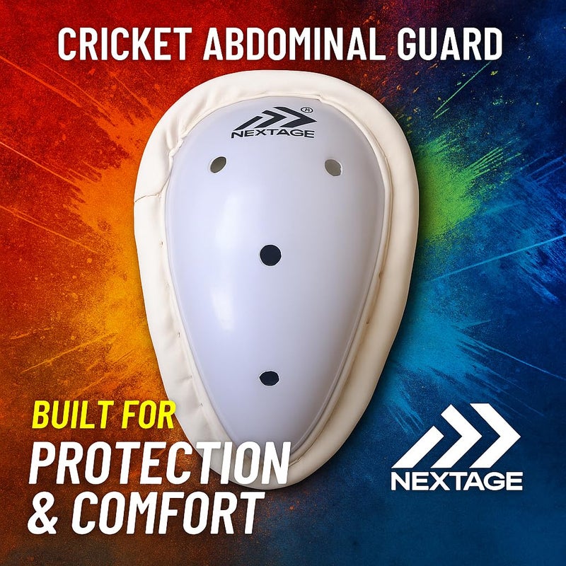 Nextage حماية البطن للكريكيت للرجال | واقي الفخذ مع حشوة ناعمة وقشرة ممتصة للصدمات | خفيف الوزن، ملائم ومريح | مثالي للكريكيت بالكرة الجلدية (للرجال) - Image 4